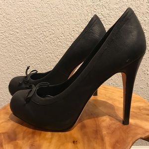 BCBG Max Azria Black Leather Pumps
